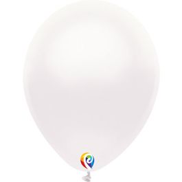 Pearl White Latex Balloons 12 Inch Round Shape - Pack of 50 Count - Image 1
