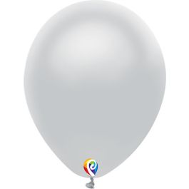 Metallic Silver Balloons 12 Inch - 50 Count Bulk Pack - Image 1