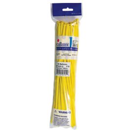 Yellow 260 Twisting Balloons - 50-Pack - Image 1