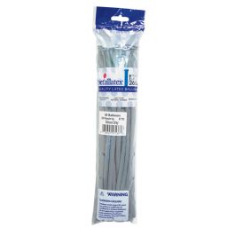 Grey 260B Nozzles Up Balloon - 50-Pack - Image 1