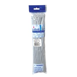 Metallic Silver Balloon Nozzles Up - 50-Pack - Image 1