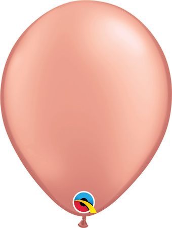 Metallic Rose Gold Balloons - Bag of 25 - Image 1