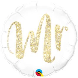 Mr. Glitter Gold Foil Balloon 18 Inch - Image 1
