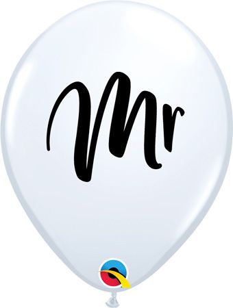 Mr. White Balloon - 11C (Bag of 50) - Image 1