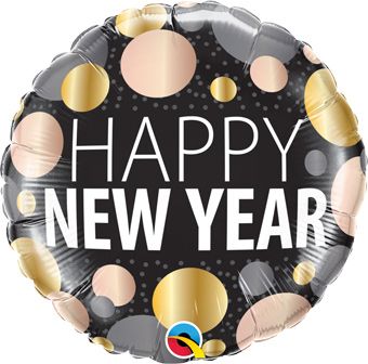 Happy New Year Balloon - 5-Pack - Image 1