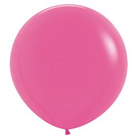 Fuchsia Latex Balloons 24 Inch - 10 Count - Image 1