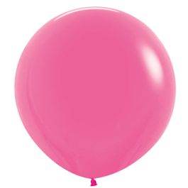 Neon Magenta Latex Balloons 24 Inch - 10-Pack - Image 1