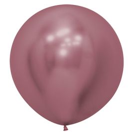 Reflex Pink Latex Balloons 24 Inch - 10-Pack - Image 1