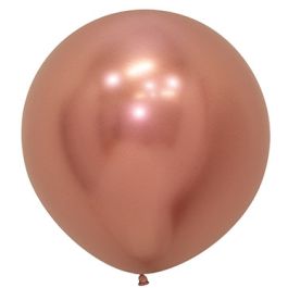 Rose Gold Latex Balloons 24 Inch - 10-Pack - Image 1