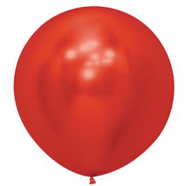 Crystal Red Latex Balloons 24 Inch - 10-Count Pack - Image 1