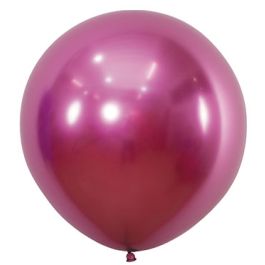 Fuchsia Latex Balloons 24 Inch - 10-Pack - Image 1