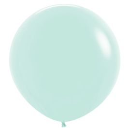 Pastel Matte Green Balloon 24 Inch Round - 10-Pack - Image 1