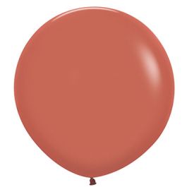 Terracotta Latex Balloons 24 Inch Round - 10-Pack - Image 1