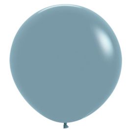 Pastel Dusk Blue Balloons 24 Inch Round - 10-Pack - Image 1