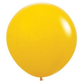 Honey Yellow Balloons 24 Inch - 10-Pack Round Latex Party Supply - Image 1
