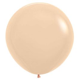 Pastel Peach Round Balloons 24 Inch - 10-Count Bulk Pack - Image 1