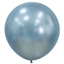 Arctic Blue Round Balloons 24 Inch - Pack of 10 - Image 1
