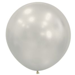 Oyster White Balloons 24 Inch Round - 10-Pack - Image 1