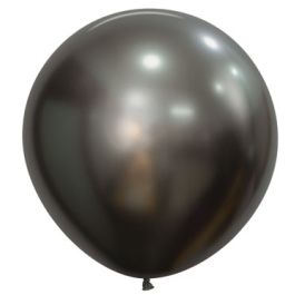 Midnight Grey Latex Balloons 24 Inch Round - 10-Pack Bulk Set - Image 1