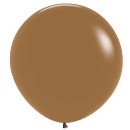 Mocha Latex Balloons 24 Inch Round - 10-Pack - Image 1