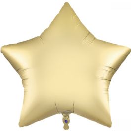White Gold Star Foil Balloon 36 Inch - Elegant Party Decor - Image 1