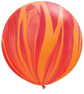 Red Orange Rainbow Balloon - Party Supplies - Image 1
