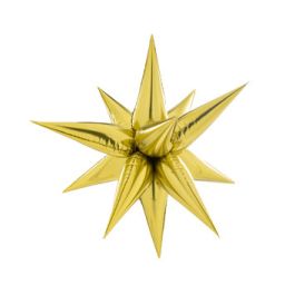 Gold Starburst Foil Balloon 40 Inch - Party Decoration - Image 1