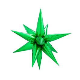 Green Starburst Foil Balloon 40 Inch - Single Unit Decoration - Image 1