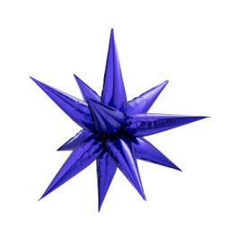 Purple Starburst Foil Balloon 26 Inch Party Decor - Image 1
