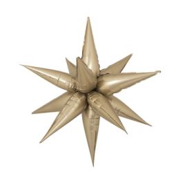 Champagne Starburst Foil Balloon 40 Inch - Image 1