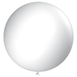 White Round Balloon 72 Inch - Large Latex Party Decor - Image 1