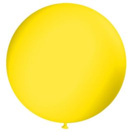 72 Inch Yellow Latex Balloon - Climb Inside Wide Neck - Image 1