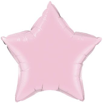 Pearl Pink Star Balloon - 3-Pack - Image 1