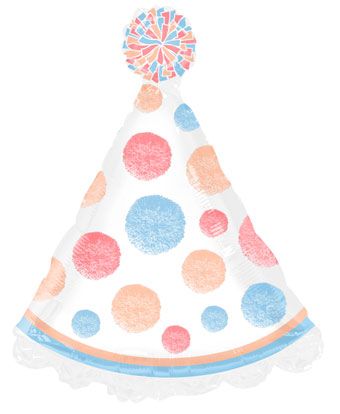 Party Hat Balloon 3-Pack - 24" Foil - Image 1