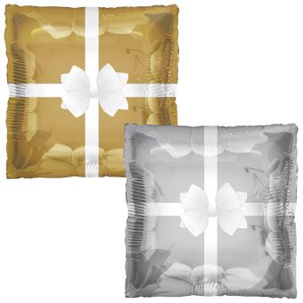 Squared Present Balloons - 3-Pack - Image 1