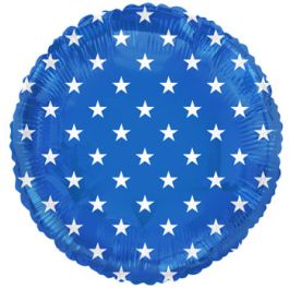Blue Star Foil Balloon 18 Inch - USA Patriotic Decor - Image 1