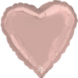 Pearl Pastel Pink Heart Balloon 18 Inch - 5-Pack - Image 1