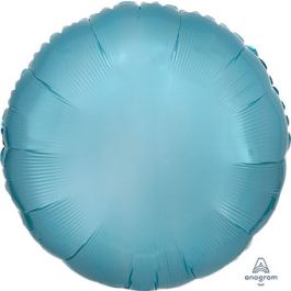 Pastel Blue Foil Balloon 18 Inch - Round Shape - Image 1