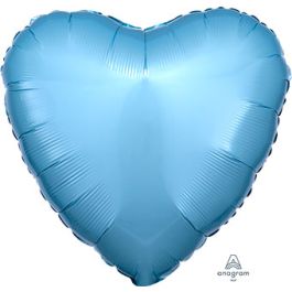 Pastel Blue Heart Foil Balloon 18 Inch - Image 1