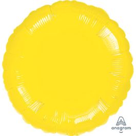 Bright Yellow Foil Balloon 18 Inch Round - Party Supplies - Image 1