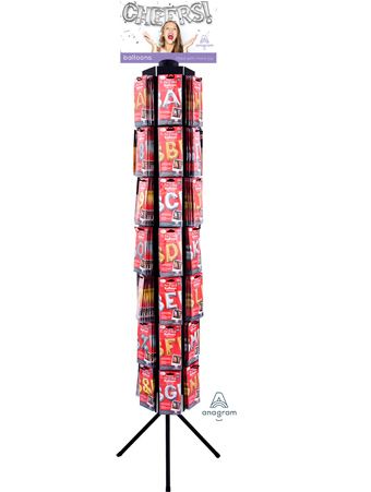 Air-Filled Letter Balloon Spinner Rack - Party Decor - Image 1