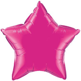 Magenta Star Balloon - 3-Pack - Image 1