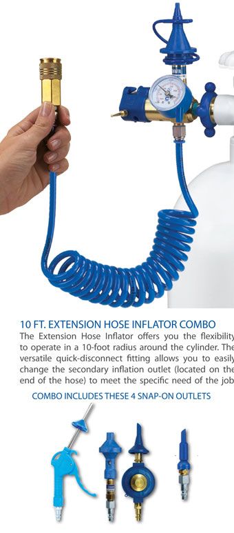 10 FT Extension Hose Inflator Combo - Party Supplies - Image 1
