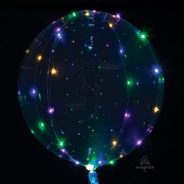 Crystal Clearz with Multi-Colored Lights 18 Inch Foil Balloon - Image 1