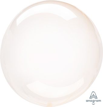 Crystal Clear Orange Balloons - 5-Pack - Image 1