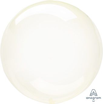 Crystal Clear Yellow Balloons - 5-Pack - Image 1