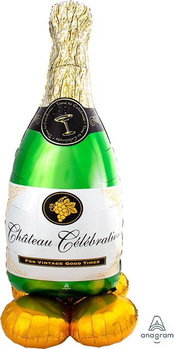 Champagne Bottle AirLoonz Balloon - Giant Celebration Decor - Image 1