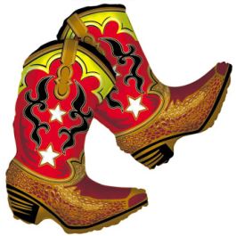 Western Dancing Boots Balloon 36 Inch - 5-Pack Party Decor - Image 1
