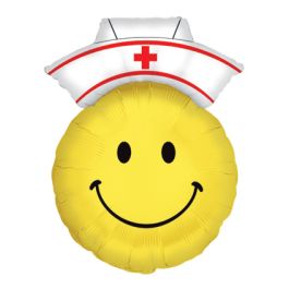 Nurse Smiley Foil Balloon 20 Inch - Image 1