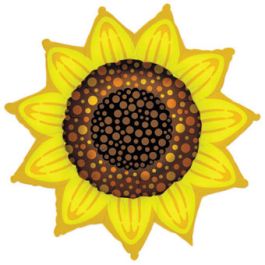 Sunflower Foil Balloon 42 Inch - 1 Pack - Image 1